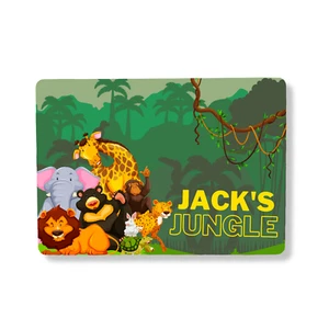 Personalised Placemat - Add Your Name -  Jungle Design - Wipe Clean - Kids Party - Picture 1 of 9