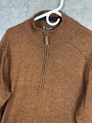 Smartwool Sweater Mens Large Brown Kiva Ridge Half Zip Long Sleeve Merino - Image 1 of 4