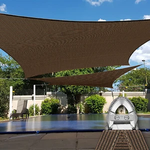 25ft Outdoor Rectangle Shade Sail with A-Ring Patio Garden Pool Sun Canopy Cover - Picture 1 of 37