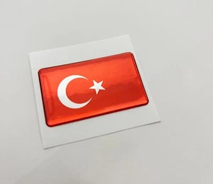 2 pegatinas bandera de Turquía (50x30 mm) calcomanía abovedada bandera de silicona bandera de Francia - Imagen 1 de 3
