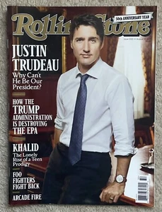 ROLLING STONE MAGAZINE 2017 JUSTIN TRUDEAU CANADIAN PRESIDENT-RARE NO LABEL - Zdjęcie 1 z 2