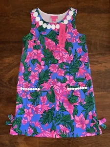 Lilly Pulitzer Girl M 6-7 Cerise Pink SAFARI SUNSET LITTLE KNIT SHIFT Dress NWT - Picture 1 of 4