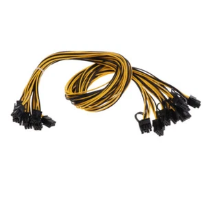 Paquete de 8 cables PCI E macho a macho de 6 pines PCI a 6+2 pines para Mining LOVE - Imagen 1 de 12