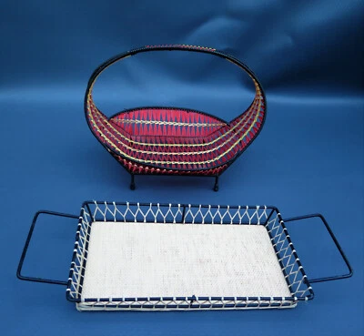 Korb & Henkelkorb/Bastkorb  Rockabilly tolle Formen 50er Jahre Retro Vintage - Bild 1 von 4