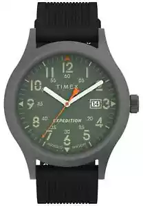 Timex TW4B30200, Men's "Expedition" Black Strap Watch, Scout, Indiglo, Date,NEW - Picture 1 of 2