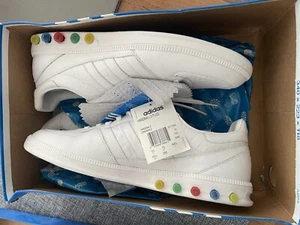 ZAPATILLAS ADIDAS BALONMANO 5 TAPONES GOLF BLANCAS REINO UNIDO 10 NUEVAS EN CAJA G17359 - Imagen 1 de 11