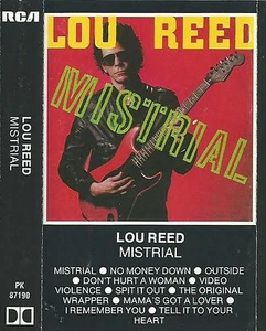 LOU REED MISTRIAL CASSETTE ALBUM ALTERNATIVE ROCK ROCK & ROLL RCA 1986 - Picture 1 of 6