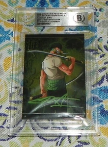 Chris Sabat Roronoa Zoro One Piece Japanese Wafer Signed Card Auto BAS 4-21 - Picture 1 of 1