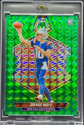 Drake Maye RARE ROOKIE RC GREEN MOSAIC REFRACTOR INVESTMENT CARD SSP PATRIOTS - Image 1 of 2
