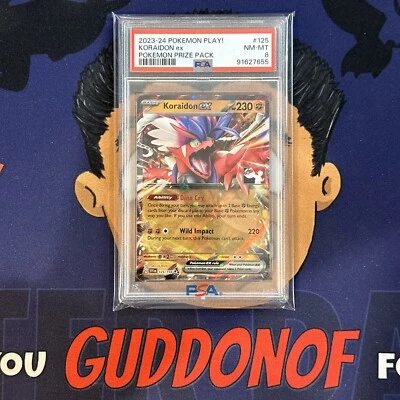 PSA 8 NEAR MINT 2023-2024 Pokemon Play! Prize Pack KORAIDON EX #125 Holo - Image 1 of 3