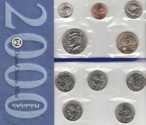 2000-P/D Uncirculated U.S. Mint Set - 20 Coins - in OGP Cover