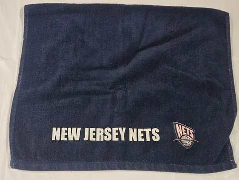 New Jersey Nets Vintage Official Bench Towel NBA Basketball Sweat Sports Cover