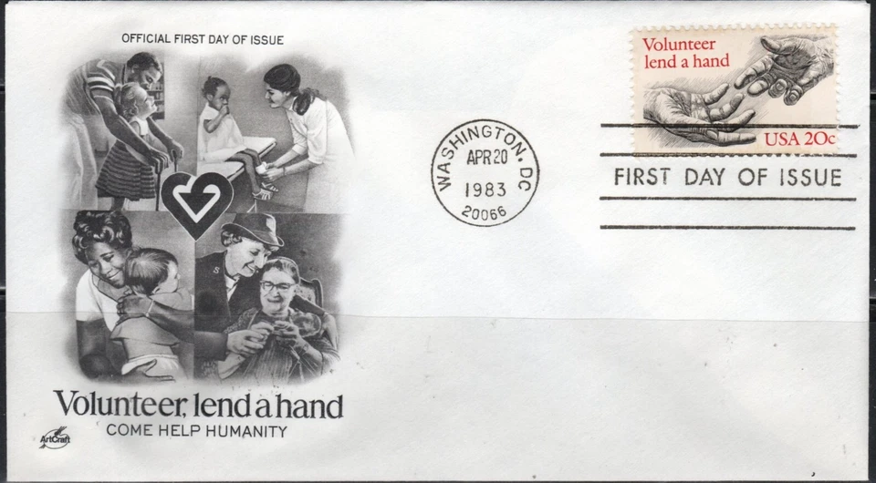 US Scott #2039 "Volunteer. Lend a hand" FDC - Image 1 of 1