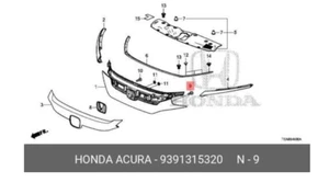NUEVO OEM 100% Genuino Honda Tornillo Roscado (5X16) (Po) 93913-15320 EN STOCK 1 PIEZA - Imagen 1 de 3