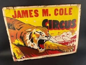 Vintage James M Cole Circus Poster Central Show Printing Mason City Ohio 28"x21" - Picture 1 of 7