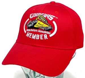Cappello Berretto Nuovo Good Guys Member Strap Back Rosso Racing Hot Rods Uomo Ricamato - Foto 1 di 5