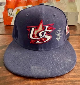 David Wright New York Mets 2013 World Baseball Classic Signed Auto Hat Team USA - Picture 1 of 3