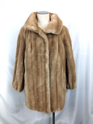 Abrigo de piel sintética vintage Tissavel Francia de Furrage chaqueta de visón rubio para mujer Foto 1 de 4