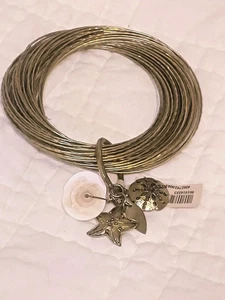 NWT 2010 Coldwater Creek Bangle Bracelet Beachcomer Charms Shell Tropical - Picture 1 of 6