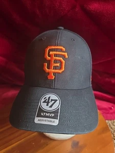 Mütze Kappe San Francisco Giants 47 Marke MVP verstellbarer Riemen schwarz NEU - Bild 1 von 5