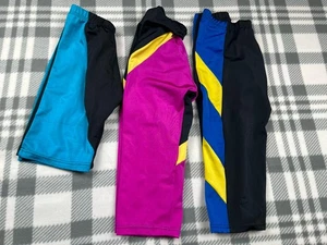 🎨 Lotto di 3 pantaloni giovanili vintage De Hall Designs made in USA nuovi colorblock anni 80 90 - Foto 1 di 6