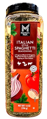 Member's Mark Italian Spaghetti Seasoning 14 Oz EXP 07/2028 - Image 1 of 3