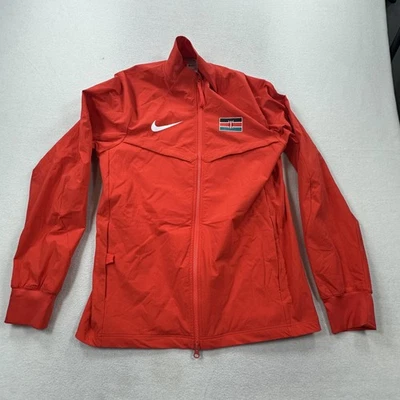 Nike Jacket Mens Medium Red Kenya Team Dri-FIT Full Zip Sample Athletic Track - Image 1 of 4
