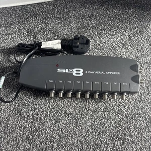 SLx 8 Way TV Signal Booster Aerial Distribution Amplifier Coax PHILEX FM UHF - Picture 1 of 3