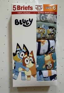 Bluey Boys Underwear Briefs 5 Pack 100% Cotton Size 6 Dogs NEW - Picture 1 of 2