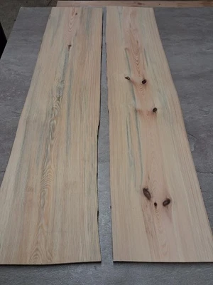 2er Set Brett Naturrand Fichte Kiefer Gehobelt Deko Bastelholz Gravieren - Bild 1 von 4