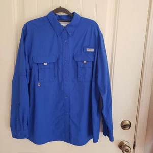Columbia PFG Fishing Long Sleeve Blue Women's Size XL - Picture 1 of 12