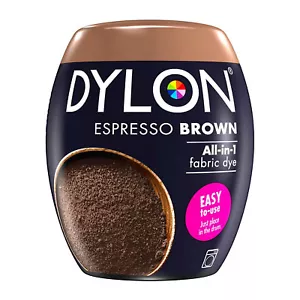 Peinture textile DYLON expresso marron couleur & fixateur pour 600 g tissu tiss colorant - Photo 1 sur 1