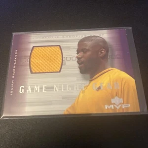 2001 UPPER DECK ISAIAH RIDER GAME NIGHT GEAR #IR-G Los Angeles Lakers game used - Picture 1 of 6