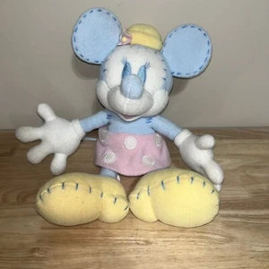 Disney Store Exclusive Minnie Mouse 14” Plush Pastel Stich Patchwork RARE - Picture 1 of 7