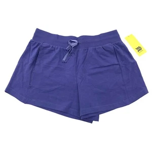 All in Motion Womens Size L French Terry Shorts Drawstring Pockets Grape - Picture 1 of 9