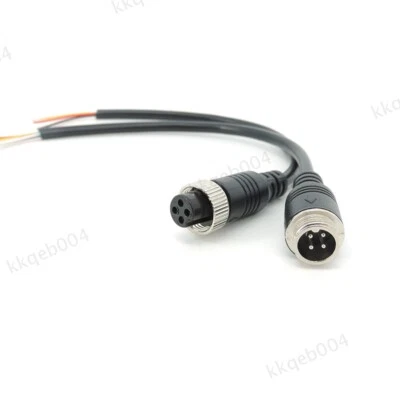 M12 4Pin core Aviation Signal Cable Male Female Plug GX12 for Car Camera/ DVR - Image 1 of 4