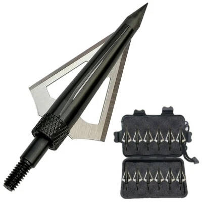 36PCS Archery Hunting Broadheads 125 Grain 3 Blade Compound Bow TIPS Box Longbow - Image 1 of 4