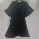 Torrid Shawl Top Wrap Kimono Size 3X Black Crochet Lace Stretch High Low Duster