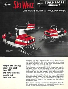 Snowmobile Data Sheet - Massey Ferguson - MF Ski Whiz -c1969 Brochure (SN64) - Bild 1 von 1