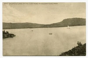 Shoshone Lake on the Cody Road to Yellowstone Park Wyoming HTT Co. 3015 ca 1920 - Picture 1 of 2
