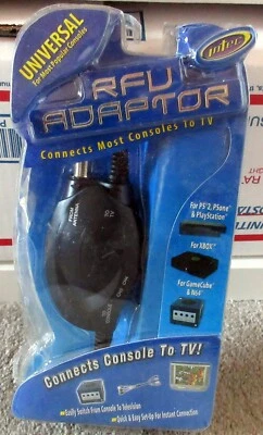 NEW INTEC RFU ADAPTOR Console to TV PS2 PSone Playstation XBox GameCube N64 RARE - Image 1 of 3