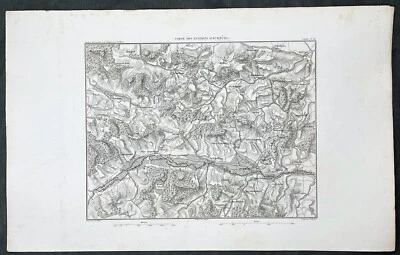 1835 M J Thiers Large Antique Map of the Battle of Eckmuhl, Germany - Napoleon - Image 1 of 2