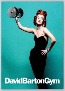 Postal publicitaria cromada David Barton Gym, Nueva York, 1995 - Imagen 1 de 2