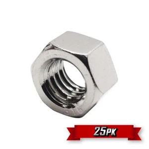 Finished Hex Nut (FHN), 1/2"-13 Thread, Stainless Steel {25pk} - Picture 1 of 1