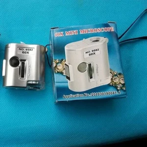 60X Zoom Microscope Jeweler Magnifier Magnifying Glass Loupe Lens LED / UV Light - Picture 1 of 11