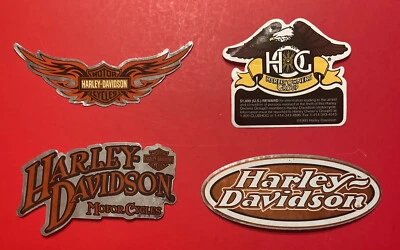 Lote de 4 calcomanías adhesivas Harley Davidson grupo de propietarios de motocicletas HOG sin usar de colección Foto 1 de 4