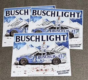 Tarjeta postal de héroe firmada por Ross Chastain 2024 Busch Light NASCAR certificado de autenticidad - Imagen 1 de 4
