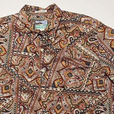 VINTAGE Reyn Spooner GRANDE Algodón Egipcio Paisley Floral HECHO EN HAWAI Aloha L Foto 1 de 4