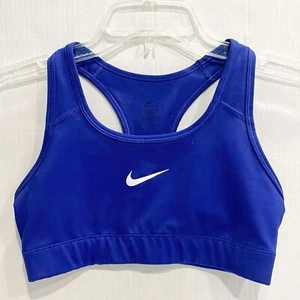 Nike Navy Blue Medium Support Non Padded Swoosh 2.0 Sports Bra Size Sm - Picture 1 of 4