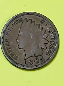Centavo cabeza india 1905, bonito sin certificado/circulado - Imagen 1 de 2